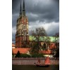 Fotografia Wrocław „Katedra i zabytkowa łódź”