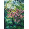 Obraz „Kwitnąca gałązka drzewa wiśni”. Technika: akryl.