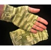 Rękawiczki mitenki, soczysta zieleń. Rękodzieło