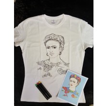 Frida Kahlo – T-shirt bawełniany „Stwórz własną Fridę!”. Rozmiar XL